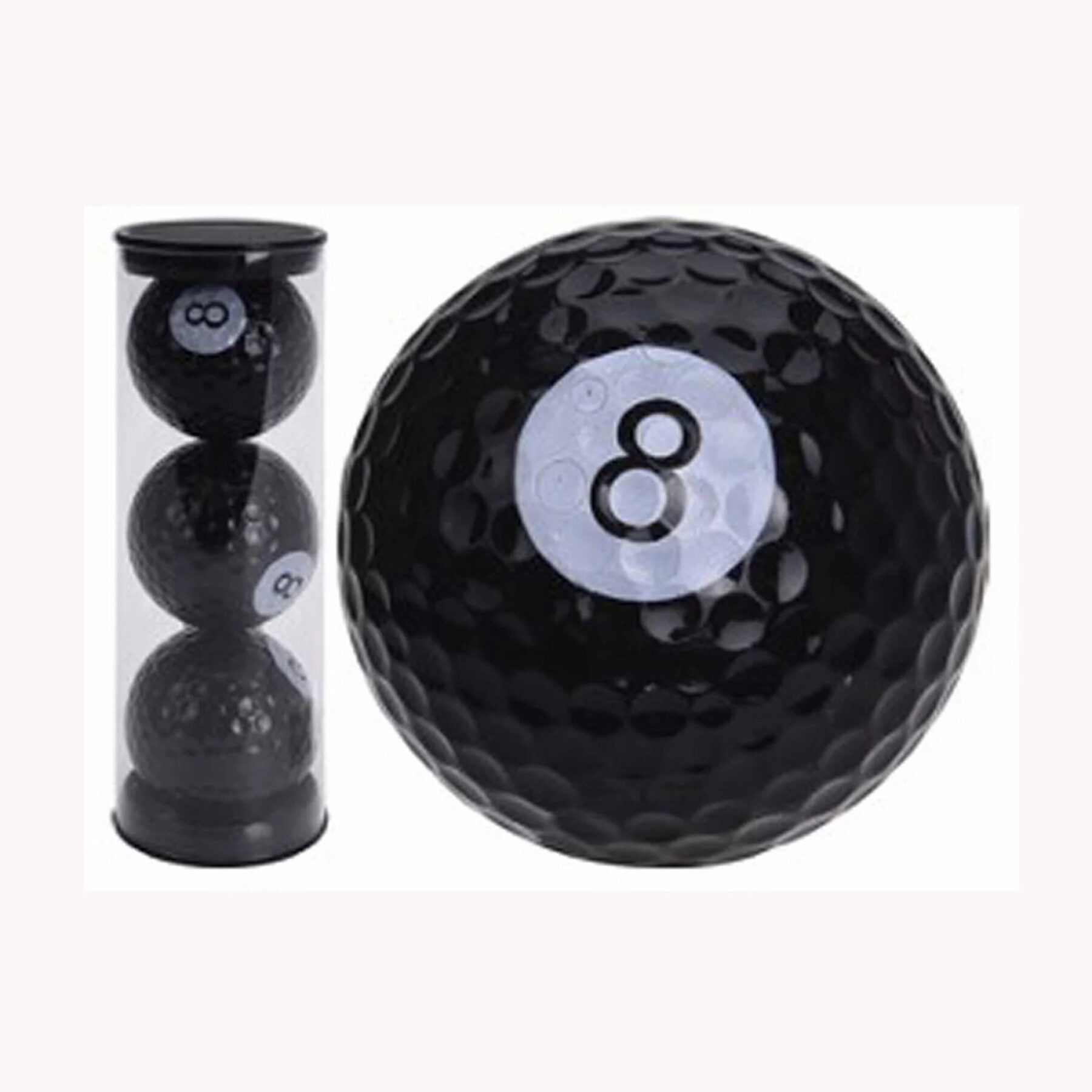Set di 3 palline da golf con stampa fantasia 8ball Legend