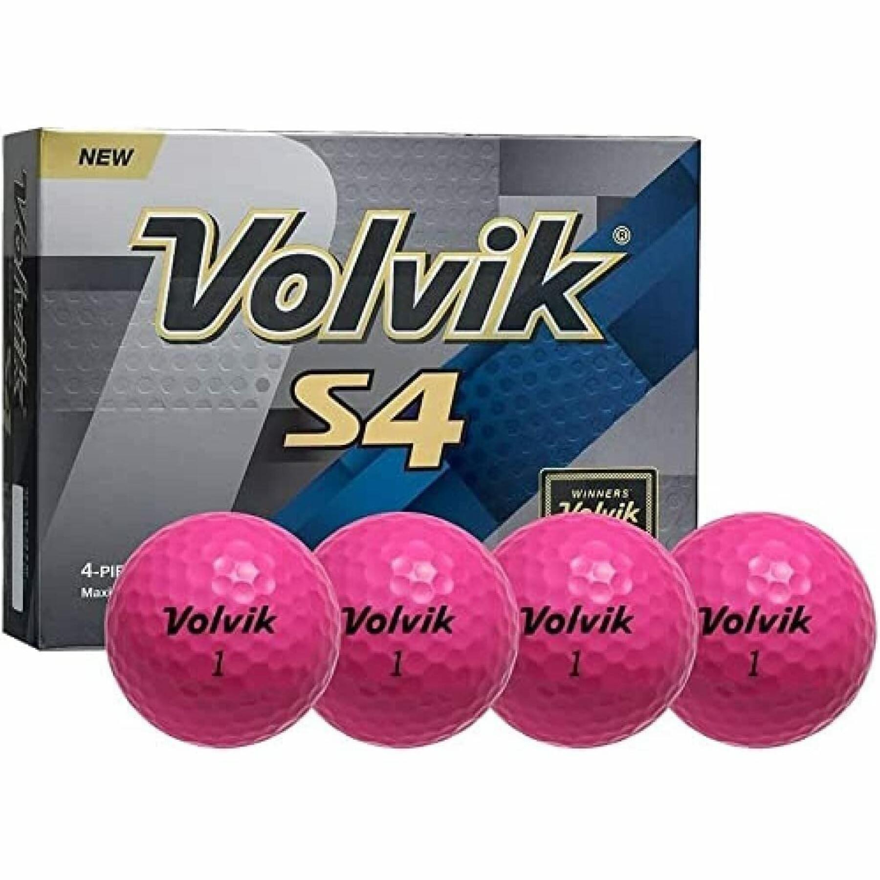 Confezione da 12 palline da golf Volvik DZ S4