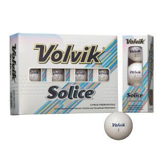 Confezione da 12 palline da golf Volvik Solice blanche
